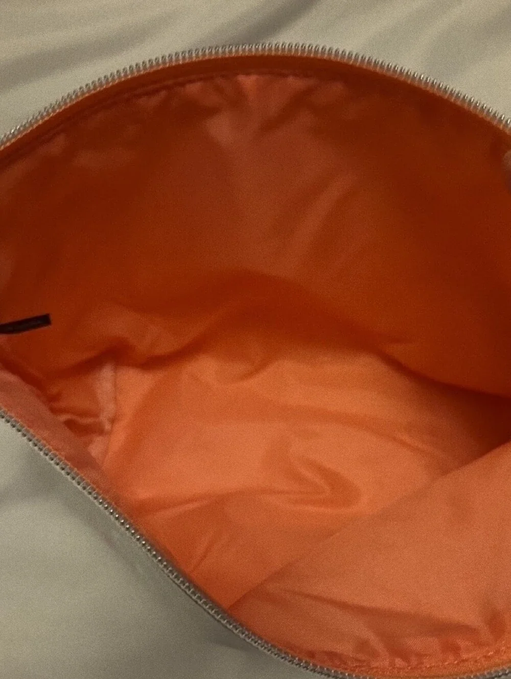 it cosmetics Silver Cosmetic Pouch with Pink Trim